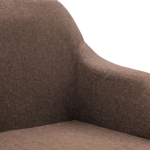 Swen Studio -  Swivel Dining Chairs 6 pcs Brown Fabric (UK/IE/FI/NO only) (6x331501)